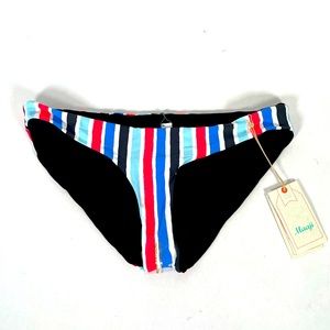 Maaji ReversibleSwim Bottoms Size Extra Large Black Blue Pink White